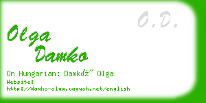 olga damko business card